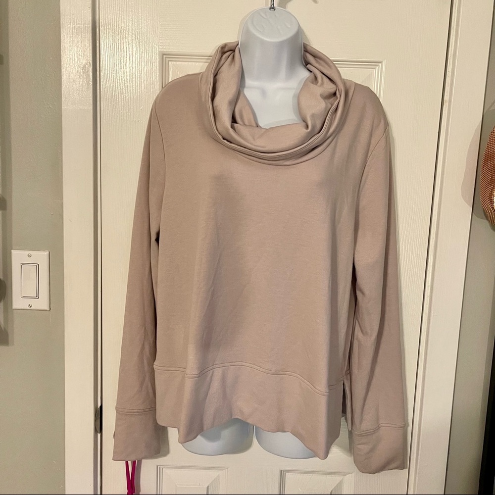 Yogalicious Lux Soft Cowl Neck Pullover Mauve Size Medium